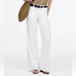 Madewell Superwide-leg Women Jeans In Airy Denim - Creamy White